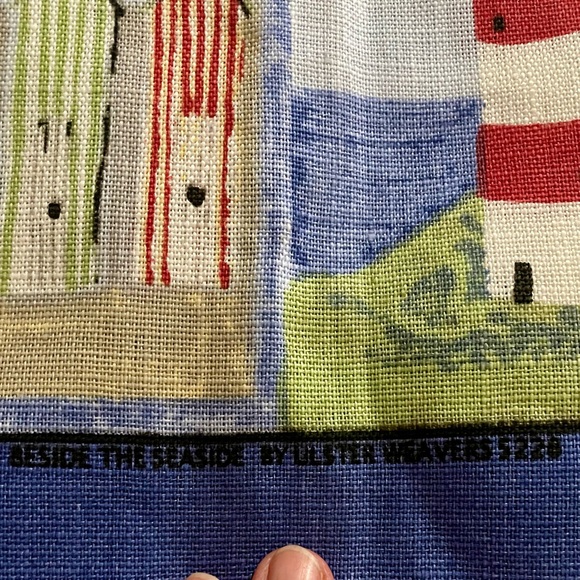 Vintage 100% Pure Irish Linen Tea Towels Made in Ireland “Beside the Seaside” - Picture 8 of 11